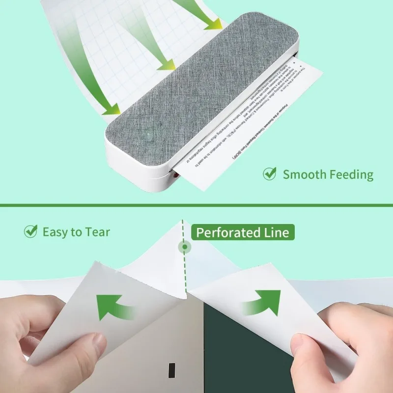 Thermal Printer Paper A4 Folding, Folded Thermal Paper for A4 Portable Printer,For Phomemo M08F,Peripage A40 Size 8.26" x 11.69"