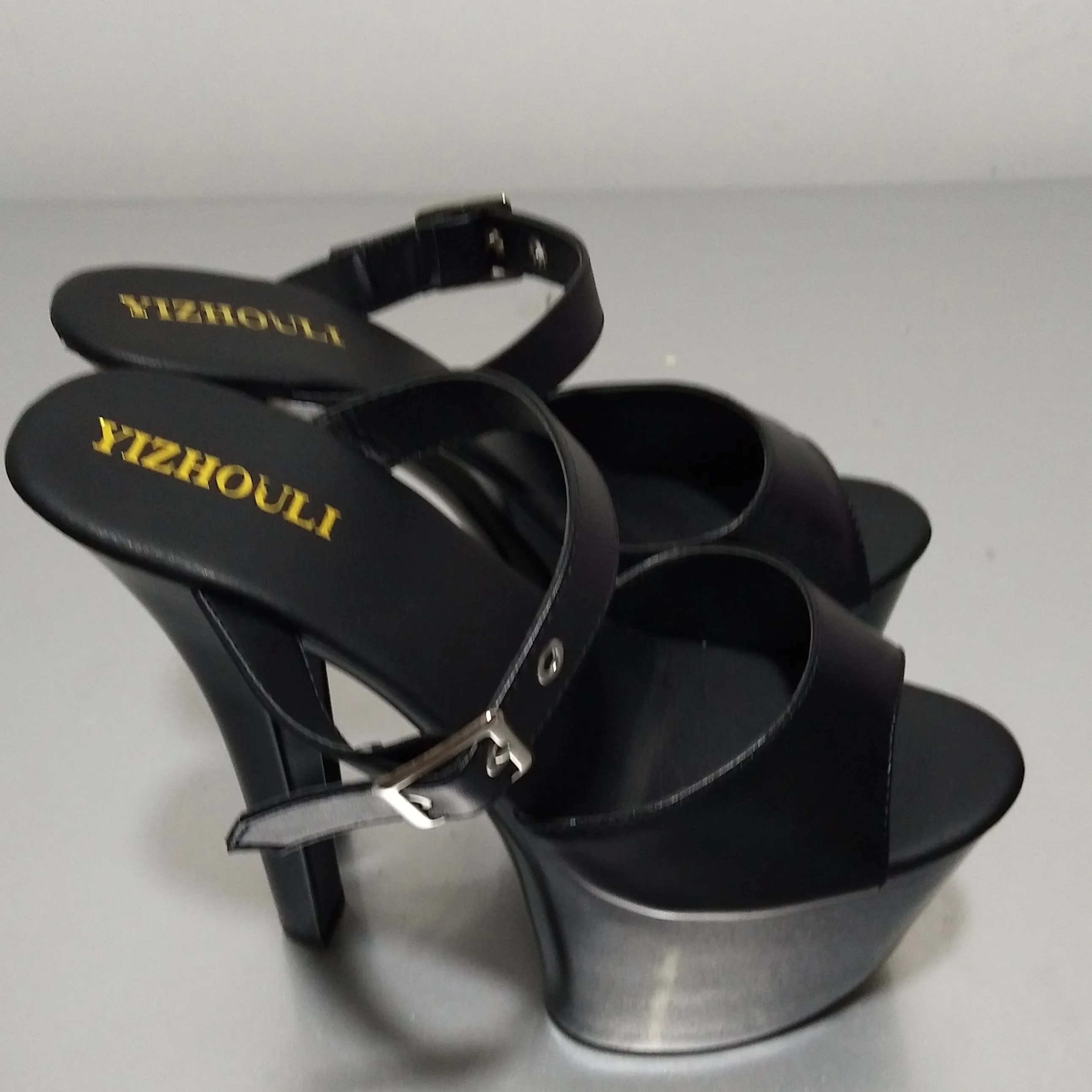 17cm Buckle Women's Slippers Gentle Women Sandals Popular Peep Toe High Heels Sexy 7 Inch Platform Exotic dance shoes