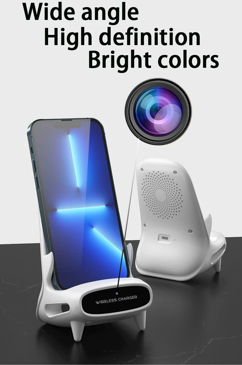Mini Camera Clock Full HD 1080P Wireless WiFi Camera Home Monitoring Control IR Night View DVR Monitoring Video wireless charger 4