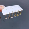 Trend Design CZ Stone Outer Space Wars Hoop Earrings Set Gold Color Zircon Women Girls Party Jewelry 3