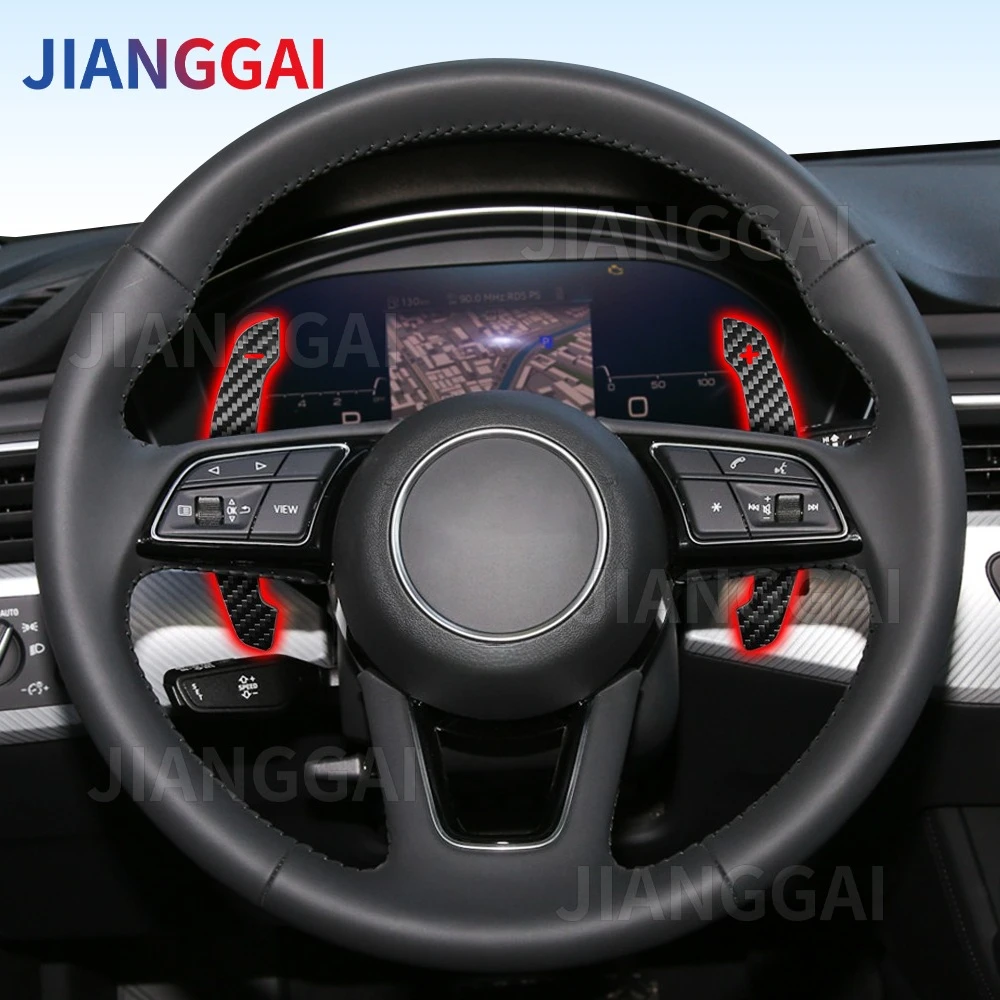 Magnetic Carbon Fiber Steering Wheel Paddle Shifter Easy Installation For Audi A1 A2 A3 Q3 Q4 B9 RS1 RS2 RS3 RS4 Car Accessories