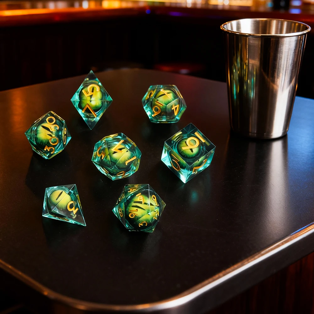 DND Liquid Core D&D Dice Set Detail