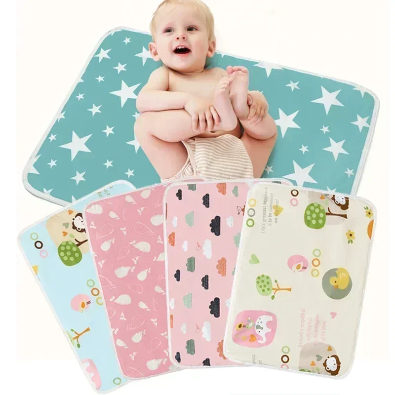 High Quality Baby Soft Cotton Changing Pad Waterproof Reusable Newborn Changing Pad Breathable Diaper Baby Bedding