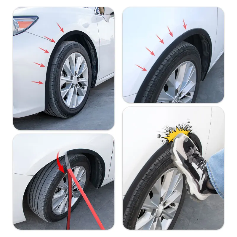 Fender Flares SEAMETAL Universal Car Wheel Arches Wing Expander Arch Eyebrow Anti-collision Strips Mudguard Lip Protector Cover