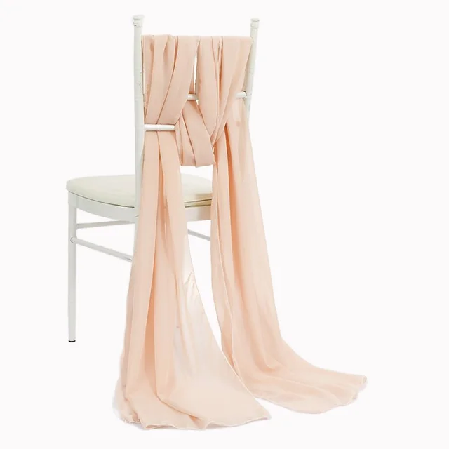 Sifon Szék Sashes Esküvői Dekorációs Csomó Zenekarok Íjak Az Party Bankett Rendezvényhez Baby Shower Székek Dekorák - Image 3