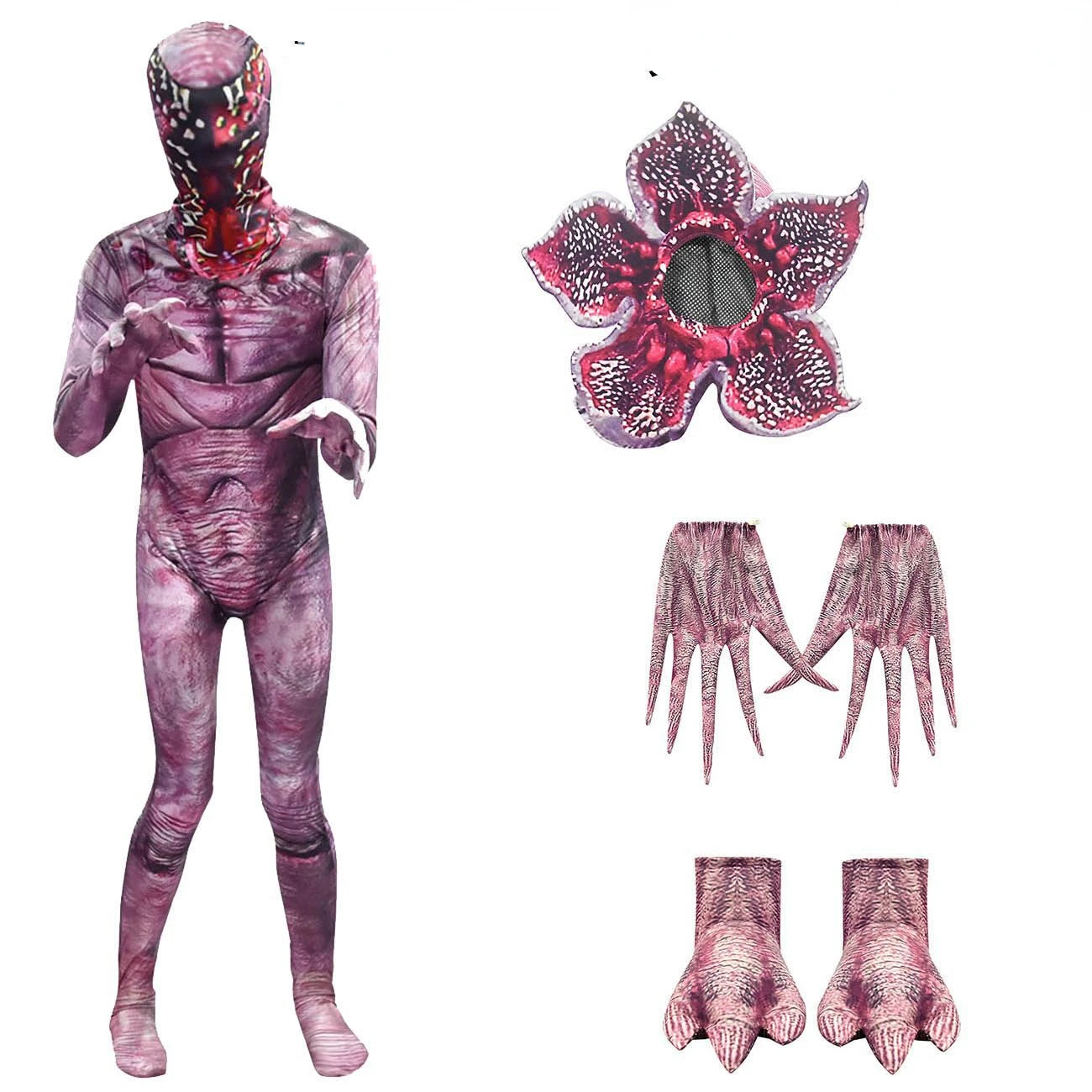 Disfraces de Halloween para niños Yangshaomei Stranger Things Demogorgon Zombi Aterrador