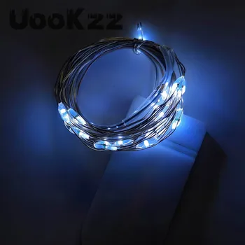 UooKzz LED 구리 와이어 요정 조명, 배터리 구동 LED 스트링 조명, 파티 웨딩, 실내 크리스마스 장식, 화환 조명