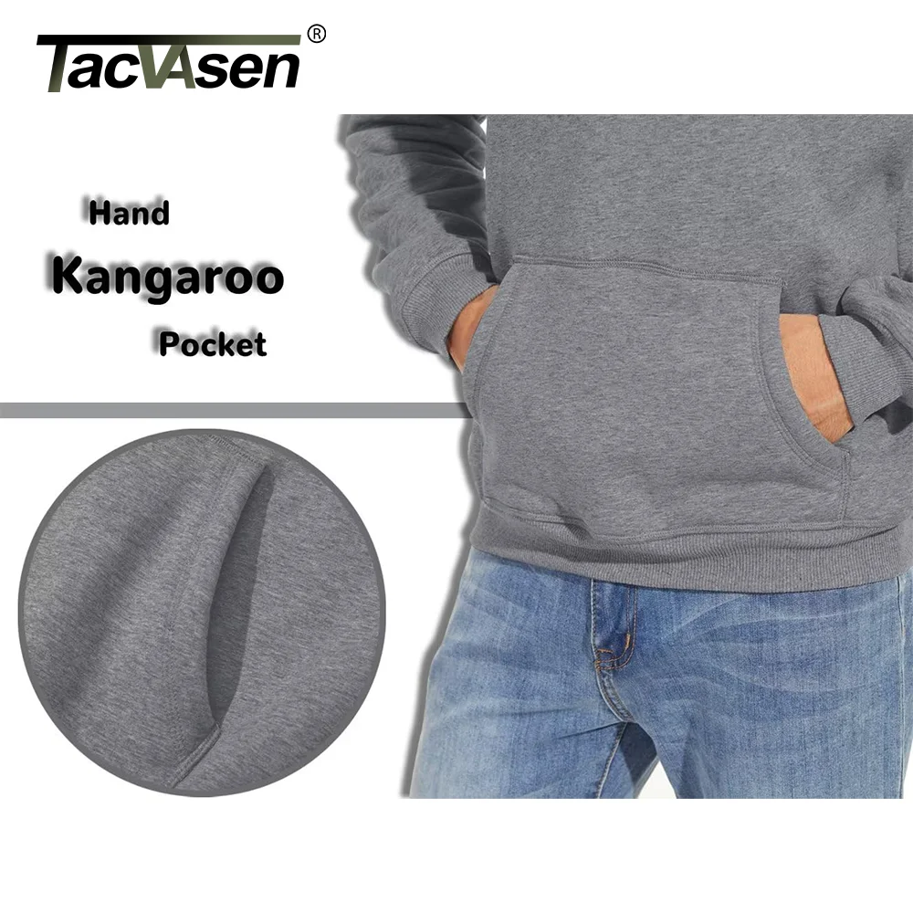 TACVASEN Thicken Sherpa Lining Hoodies Mens Winter Hoodies Kangaroo Pocket Sweatshirts Jackets Hooded Pullover Casual Coats Tops,zip up hoodie,sweatshirt jacket,fleece hoodies,print hoodies,solid color hoodies,fleece jacket