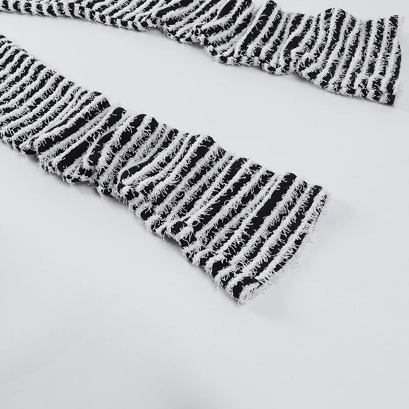Y2k Striped Knitted Pants