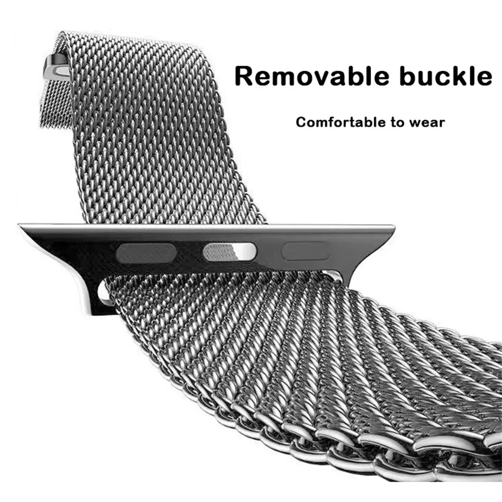 Elegant Milanese Loop Metal Watch Band Strap