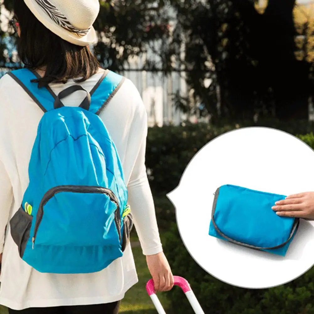 حقيبة ظهر قابلة للطي لتسلق الجبال في الهواء الطلق، خفيفة الوزن من النايلون المقاوم للماء للسفر، حقيبة نهارية رياضية ذات سعة كبيرة