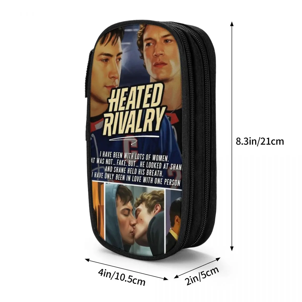 Heated Rivalry Ilya And Shane 연필 케이스 연필 상자 학생용 펜 대용량 가방 학교 용품 지퍼 액세서리