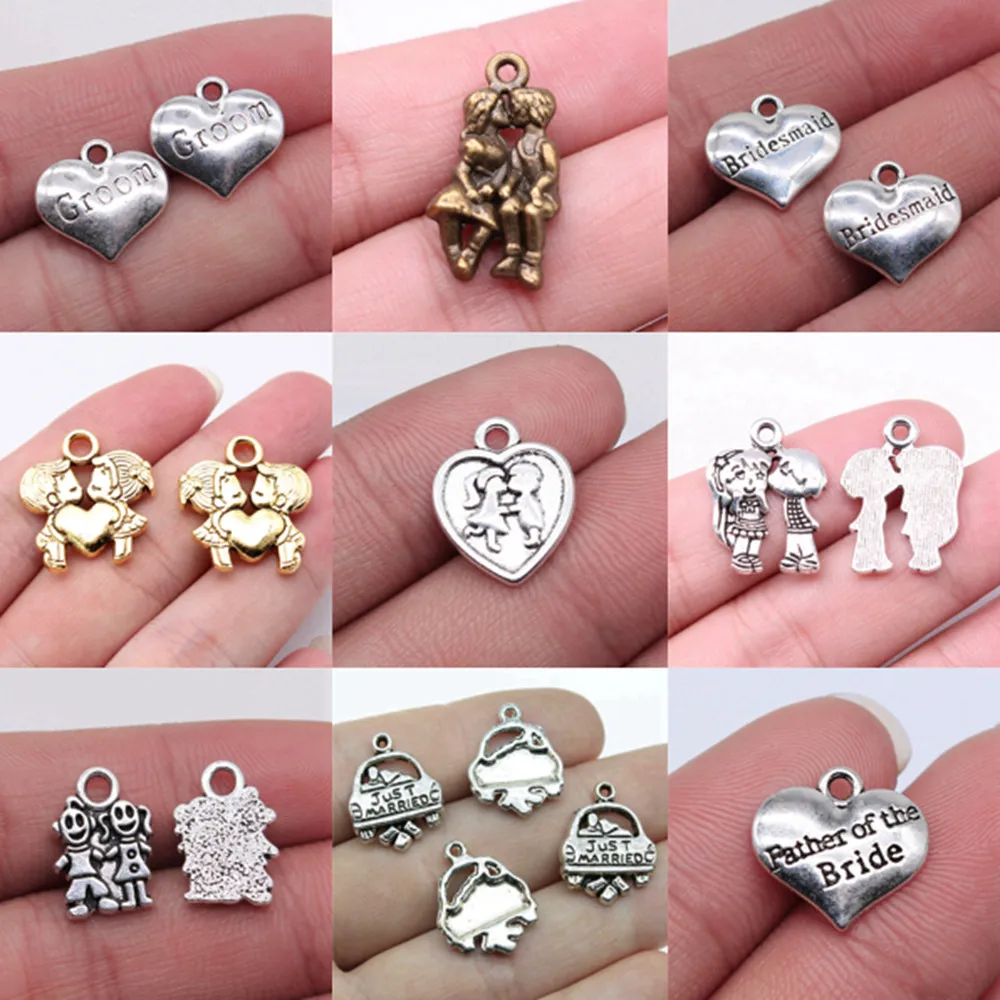 

Couple Married Charms Findings New In Vintage Jewelry