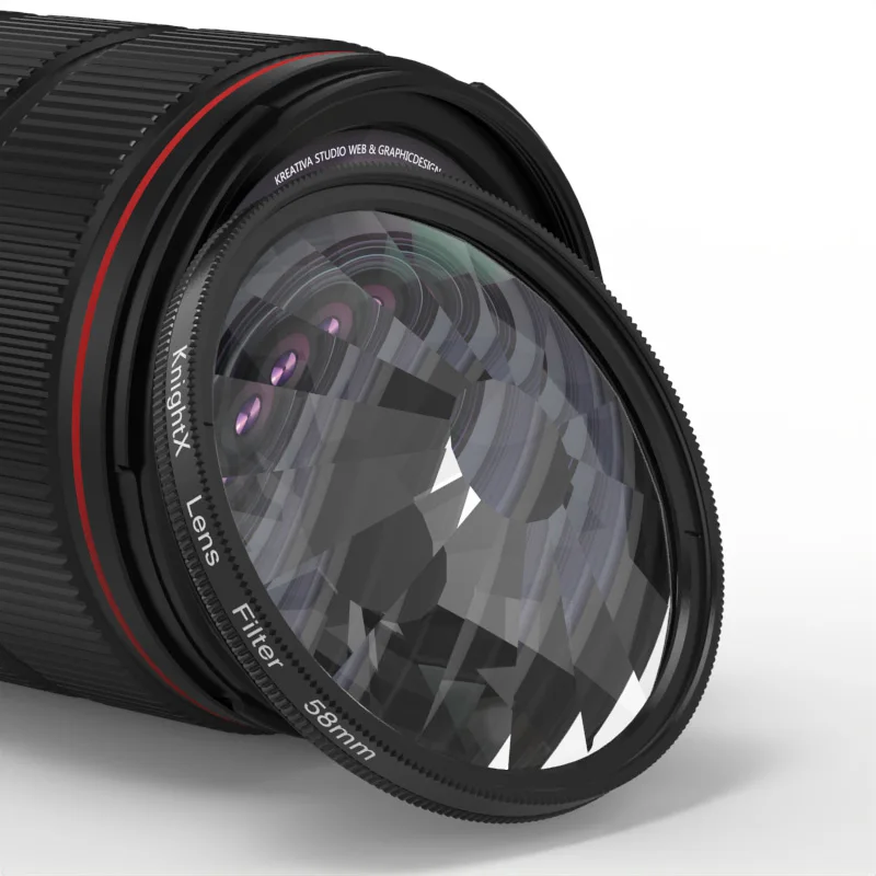 KnightX 49mm 52mm 58mm 67mm 77mm Glass Prism lens Filter SLR Camera Filter Photography Vedio Camera Accessories Kaleidoscope 3