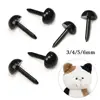 100Pcs Safety Oval Nose Plastic Stuffed Doll Eyes 3mm/4mm/5mm/6mm Plush Doll Eyes Safety Round Nose Animals Noses Accessories 1