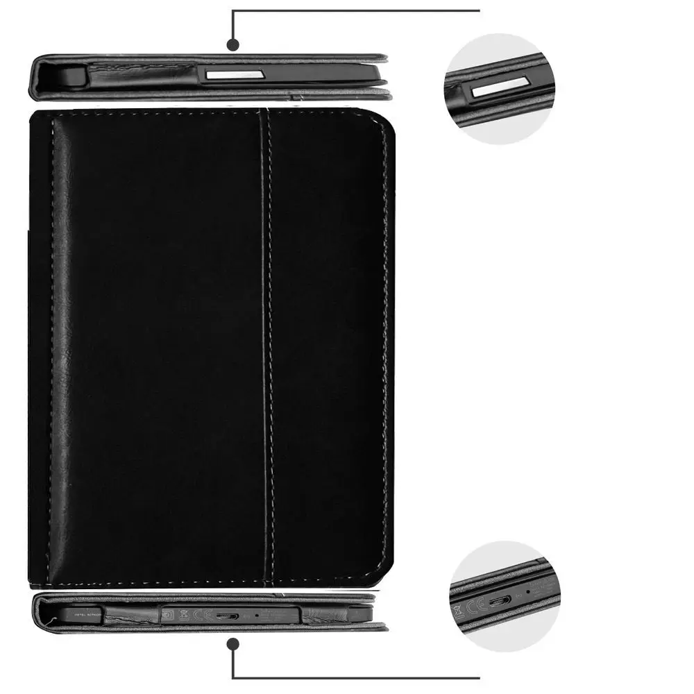 Auto Sleep/Wake 6 Inch E-Reader Case Leather Microfiber Lining Protective Shell Anti-scratch for Kindle 7th Generation 2014