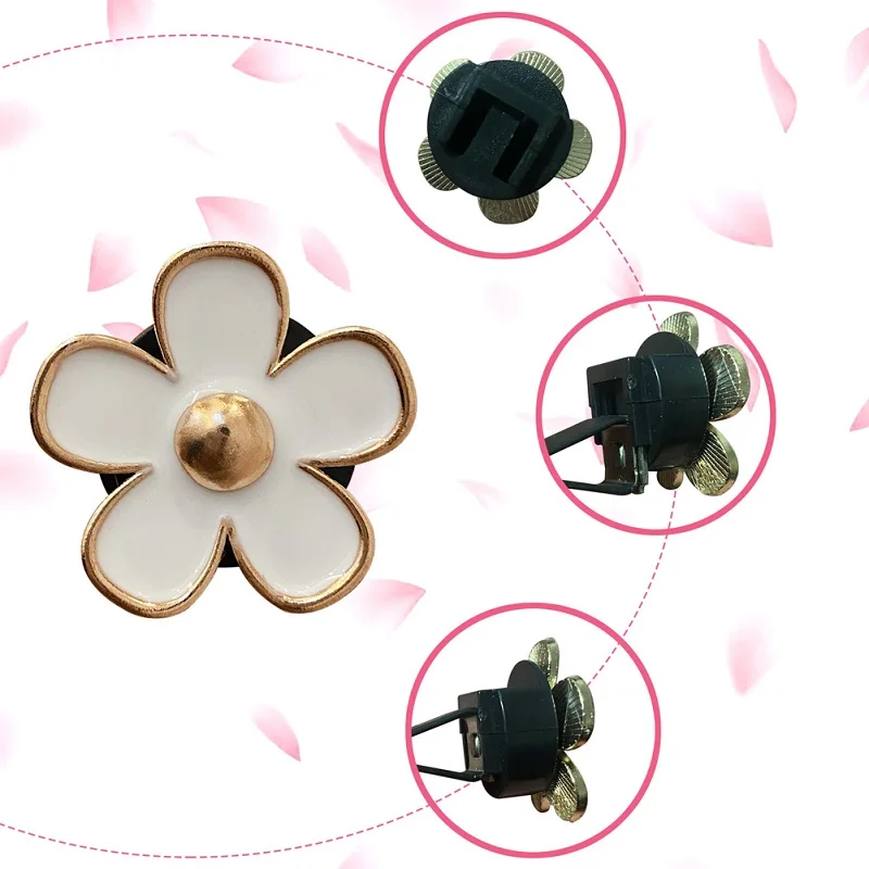 4 Pcs Alloy Ballet Girl Daisy Flower Car Air Fresheners Vent Clips Car Aromatherapy Air Vent Clips Car Diffuser Vent Clip Car Decoration for Women