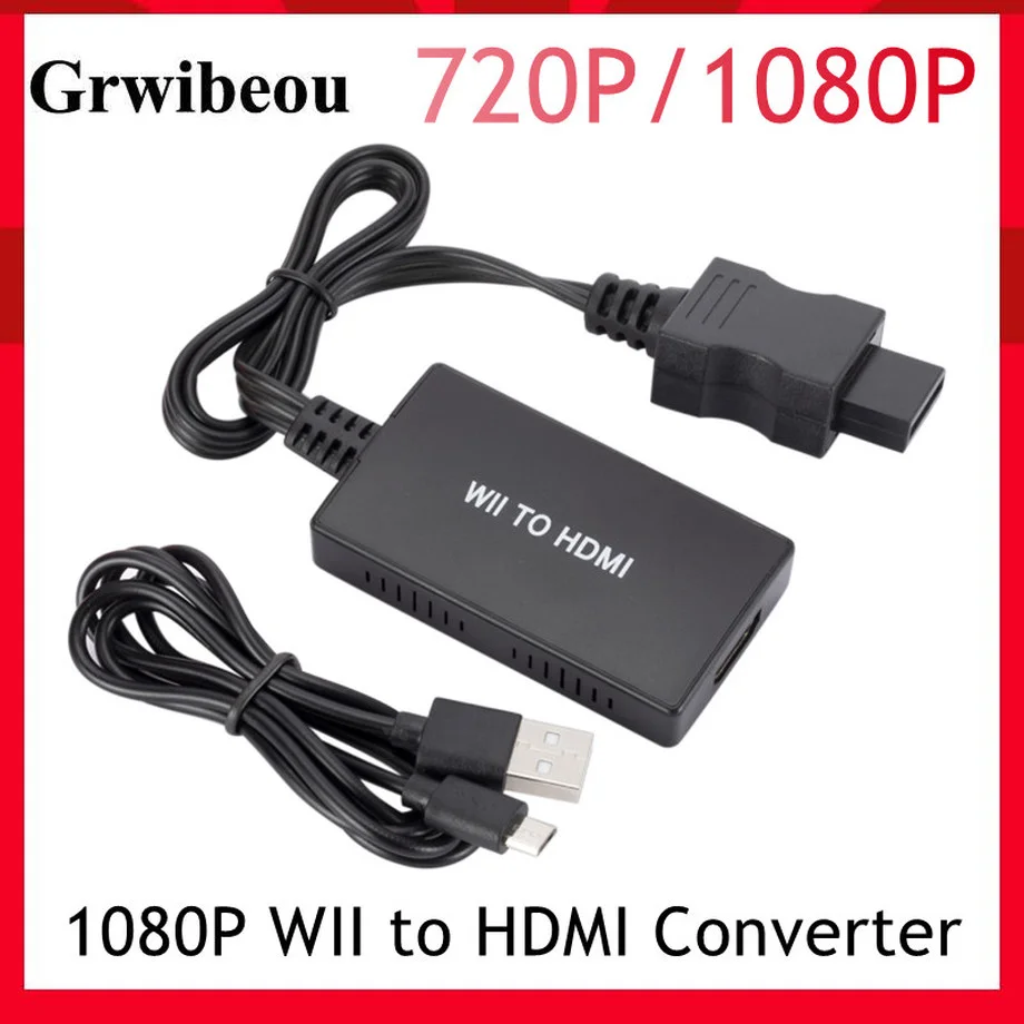 

Full HD 1080P Wii To HDMI-compatible Adapter Converter 3.5mm Audio For PC HDTV Monitor Wii2 To HDMI-compatible Converter Adapter