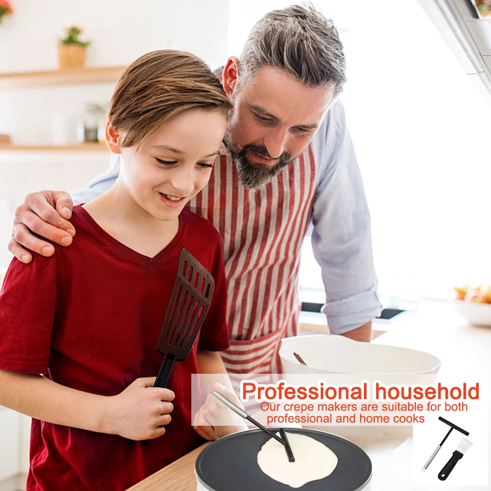 With Scraper Knife Non Stick Professional Home Dough Distributor Crepe Spreader pancake tool