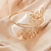 Flower Upper Arm Cuff Bracelets Bangles Armband Hollow Out Cuff Bracelets Bangle 2