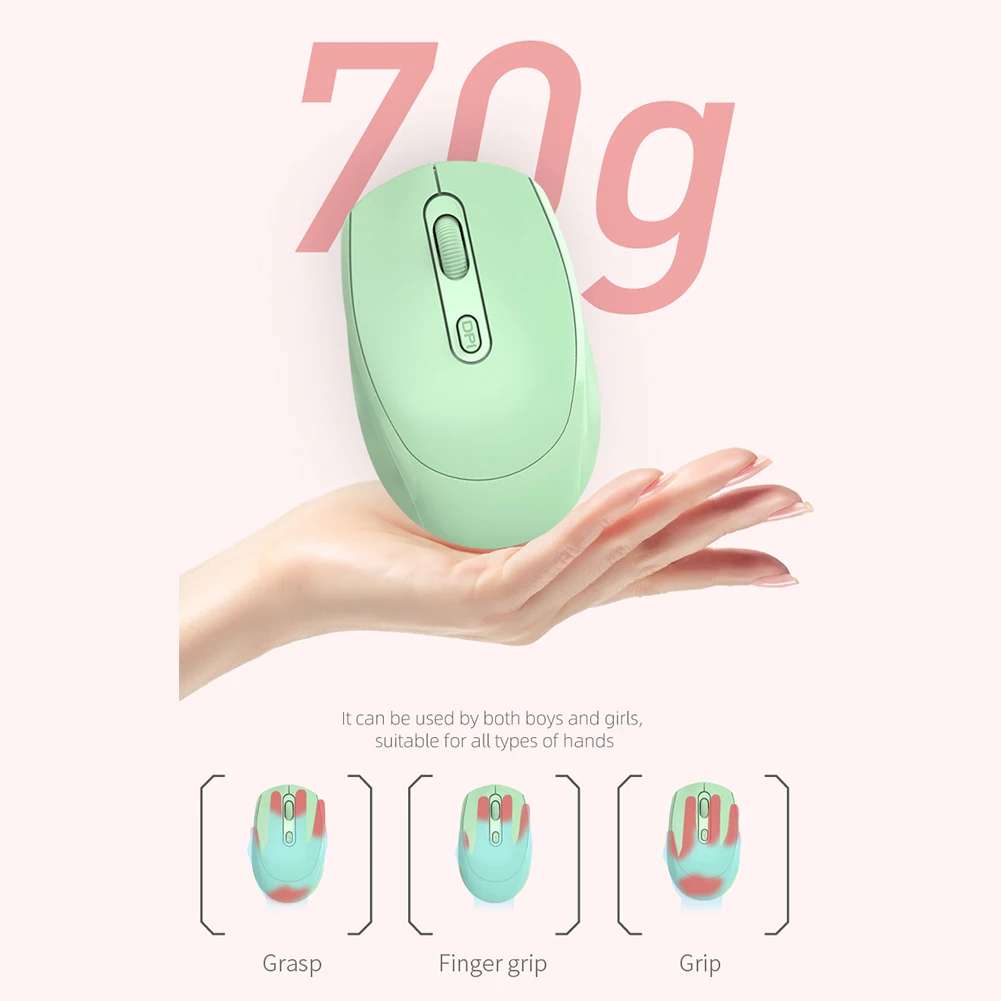 Rechargeable Wireless Mouse 2.4G Bluetooth Optical Mice Ergonomic 1600DPI Mouse for Computer Laptop PC Mute Gaming Mouse