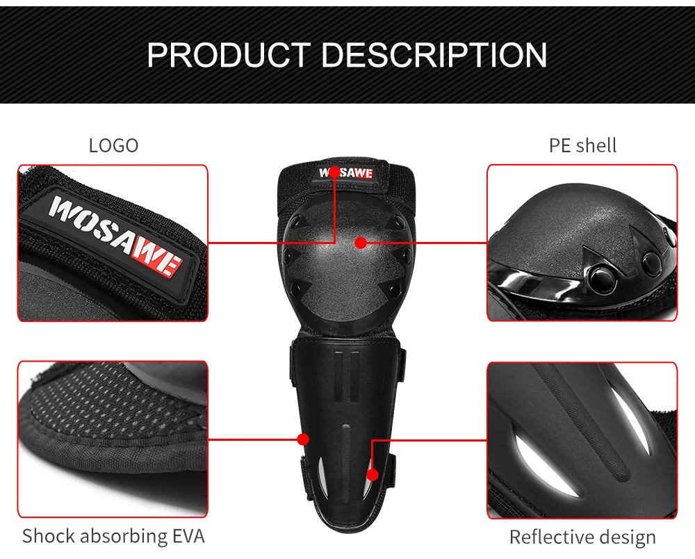 WOSAWE Kids Motorcycle Protector Elbow Knee Pad Body Protection Child Ski Scooter Hockey Roller Bike Snowboard