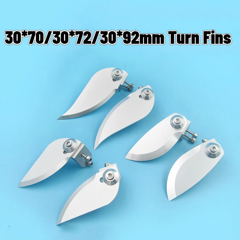 

30*70/30*72/30*92mm Assist Turn Fins CNC Machined Aluminum High Precision Adjustable For RC O-Boat Hull