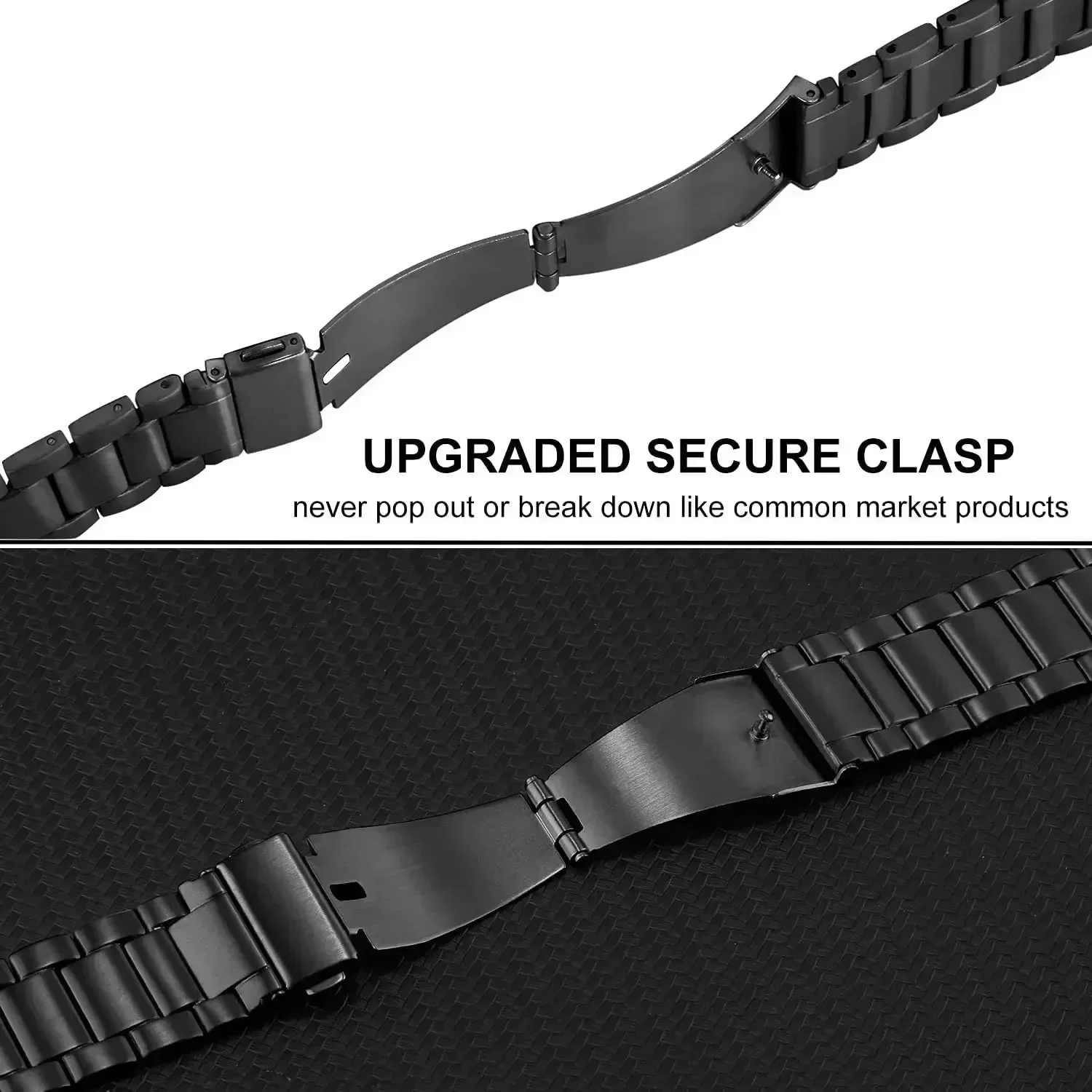 Premium Titanium Watch Strap - Adjustable Metal Bracelet, Various Sizes Available