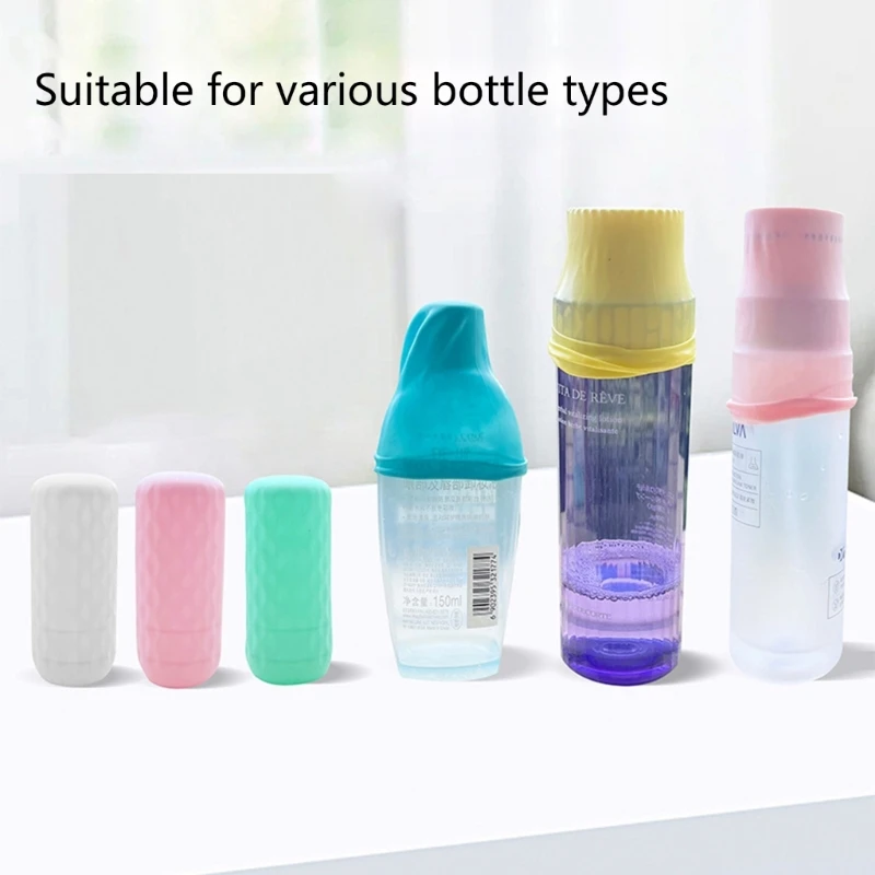 Silicone Bottle Cover Silicone Case Leak Proof Silicone Travel Bottle Covers Elastic Sleeves for Toiletries
