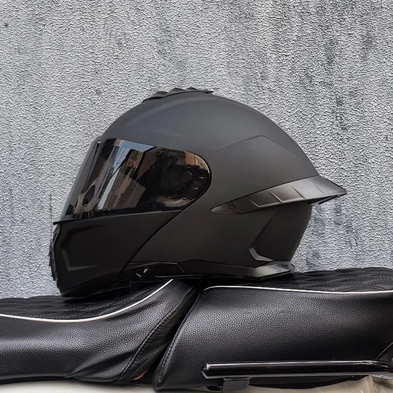 ORZ-B08A Full Face Motorcycle Helmet Glossy Mecha Pattern Racing Helmet Italian Style DOT Certified Safety Helmet with Tinted Vi