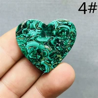 South African Gemstone Malachite heart-shaped Beautiful Pattern Natural Mineral Specimen Geode Crystal Home Room Decoration 2