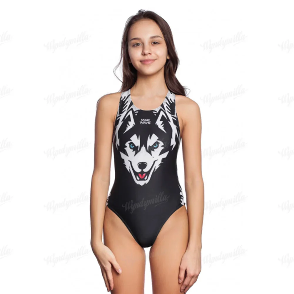 Teen Girl Swimsuit One-piece Swimsuit Swimming Pool Learn To Swim Regular Training Open Back Swimwear Outdoor Movement Comfort