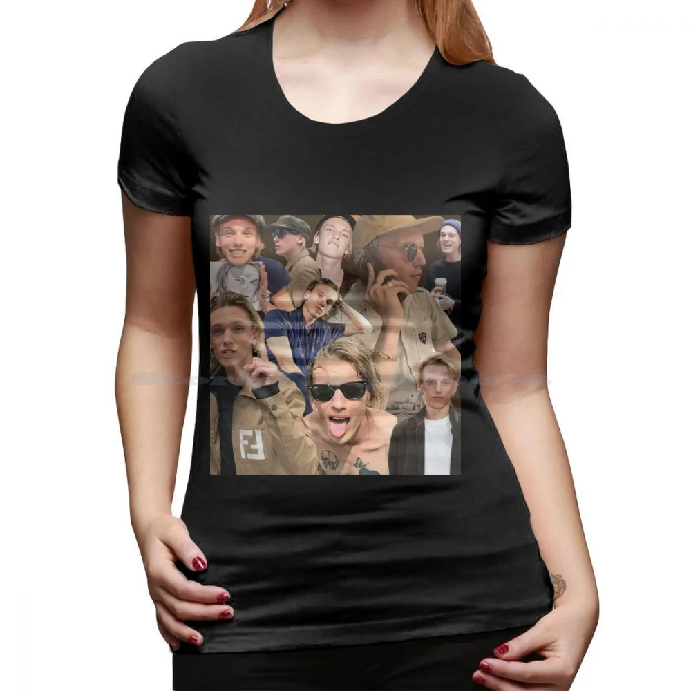thumbnail image 1 of Jamie Campbell Bower Collage T Shirt 100% Cotton Tee Things Stranger Actor Man Vecna 001 Villian The Mortal Instruments City Of, 1 of 5