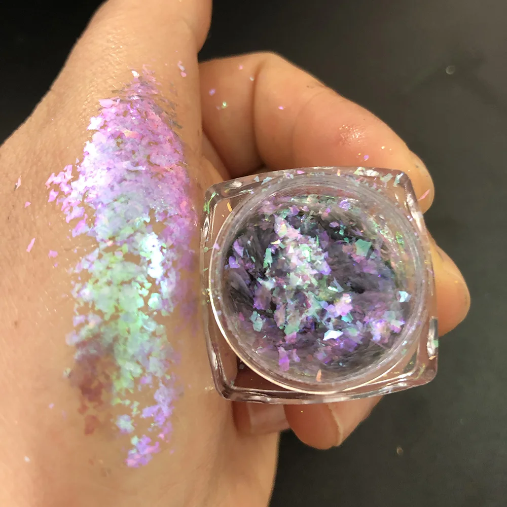 Shiny Mermaid Opal Powder Nail Glitter Aurora Chameleon Yuki Rainbox Nail Sequins Powder Unicorn Mirror Aurora Opal 1 Box nail powder,nail glitter,nail pigment,nail decoration,nail decorations,nail flakes,nail powder set