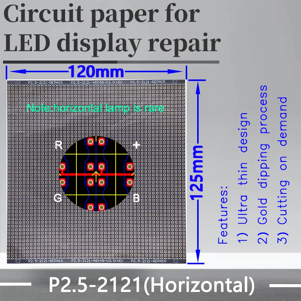 P2.5-1921-2121 Circuit Paper 120X125mm Used for repairing damaged PCB pads horizontal light