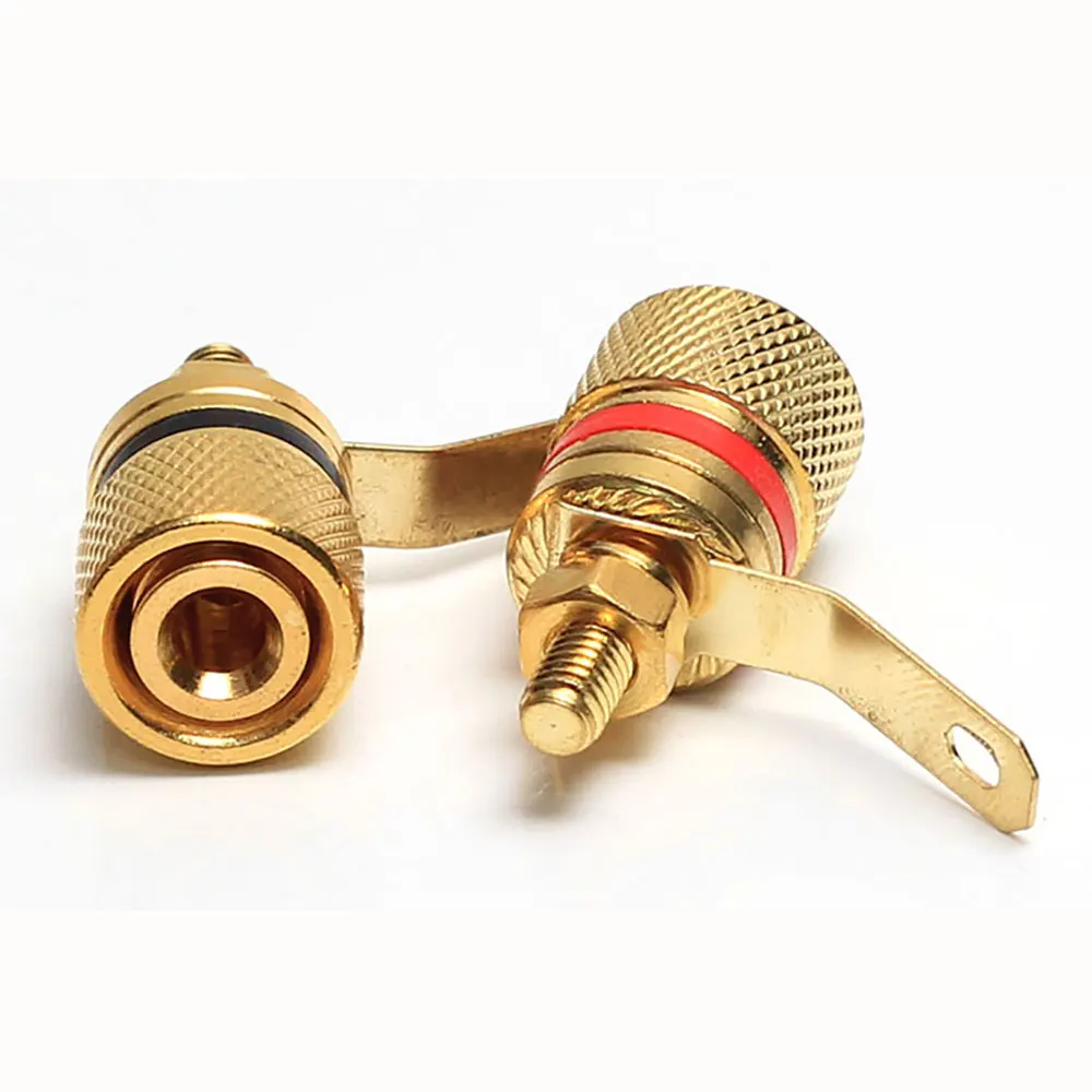 

2pcs/1pairs All copper speaker terminal Banana socket wiring terminal Speaker speaker wiring head Budweiser Holder 4mm