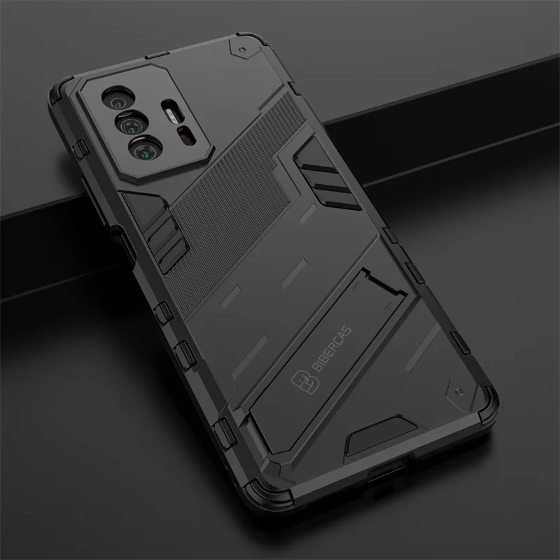 

For Xiaomi Mi 11T 11 T Pro Case Armor Shockproof Phone Cases For Xiaomi11T Mi11T Pro Silicone Hard Rugged Kickstand Back Cover