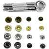 80 sets （silver/bronze/black/gold) 8/10/12.5/15 mm Snap Button+ install tools Boxed Snaps Buttons Rivets Clothing Metal button 4