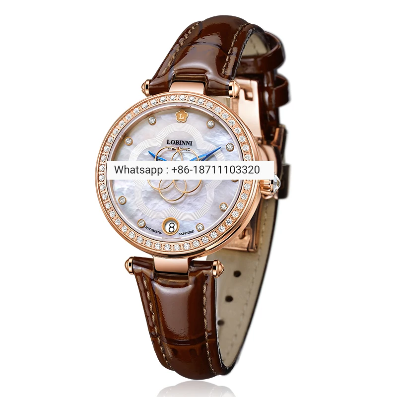 

LOBINNI 2021 Women Watch Diamond Fashion New Ladies Small Dial Watches Montre Femme Stainless Steel Mechanical Watch Automatic