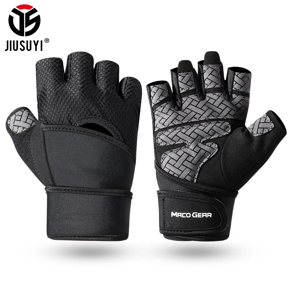 SportFitnessFingerlessGlovesGymWeightliftingTrainingHalfFinger