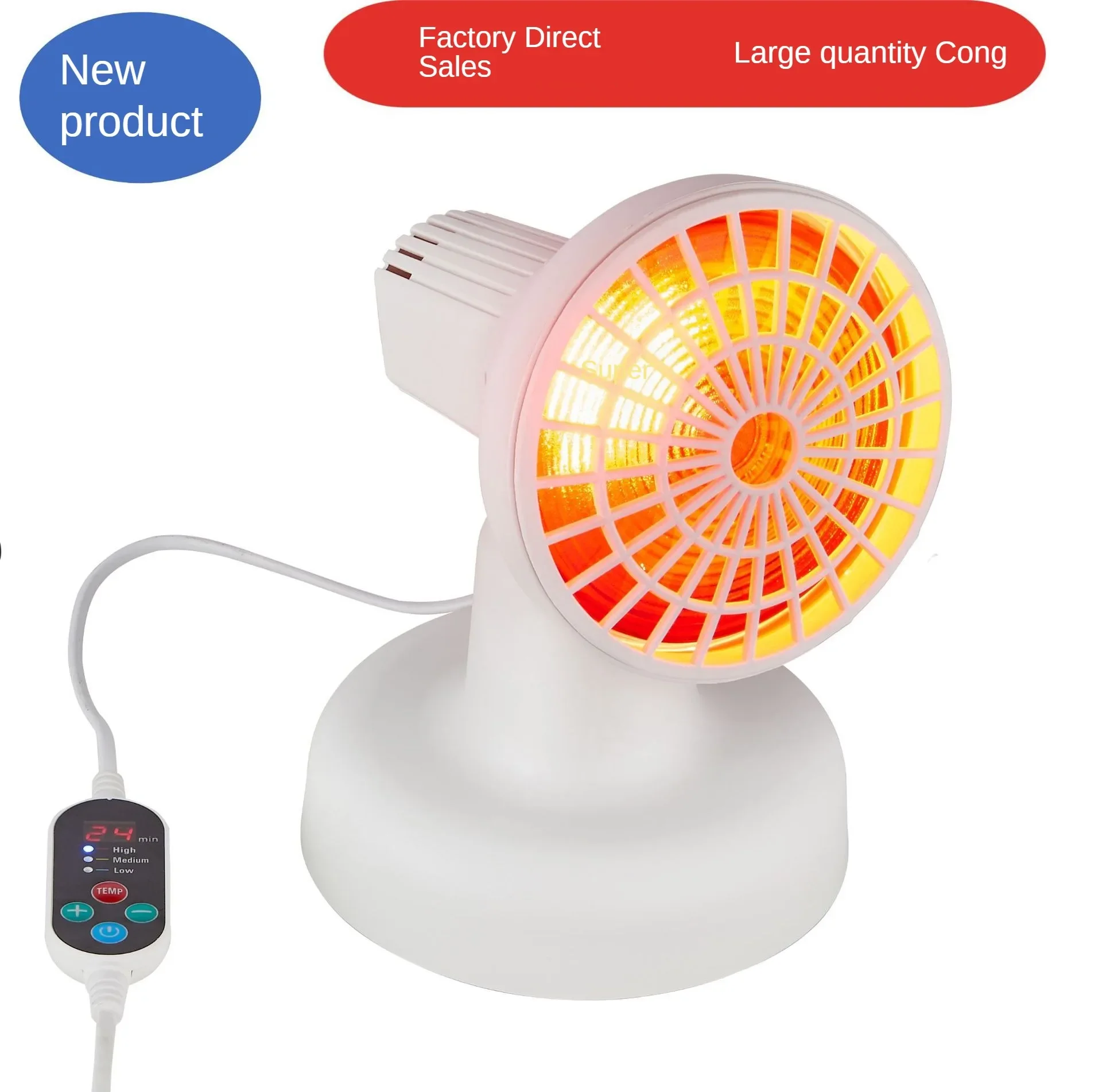 

Heating Lamp Infrared Desktop Physiotherapy E27 85-260V150W Home Skin Care Red Light Heating Beauty Salon Portable Mini Heating