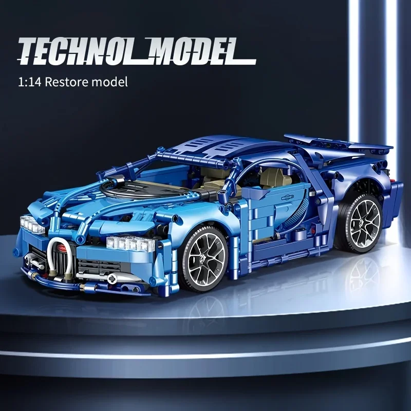 ToylinX Bluce Sports Car MOC Building Blocks Kit, 1:14 Scale Sports Car Model Toys (1259Pcs), Gift for Adults and Ki