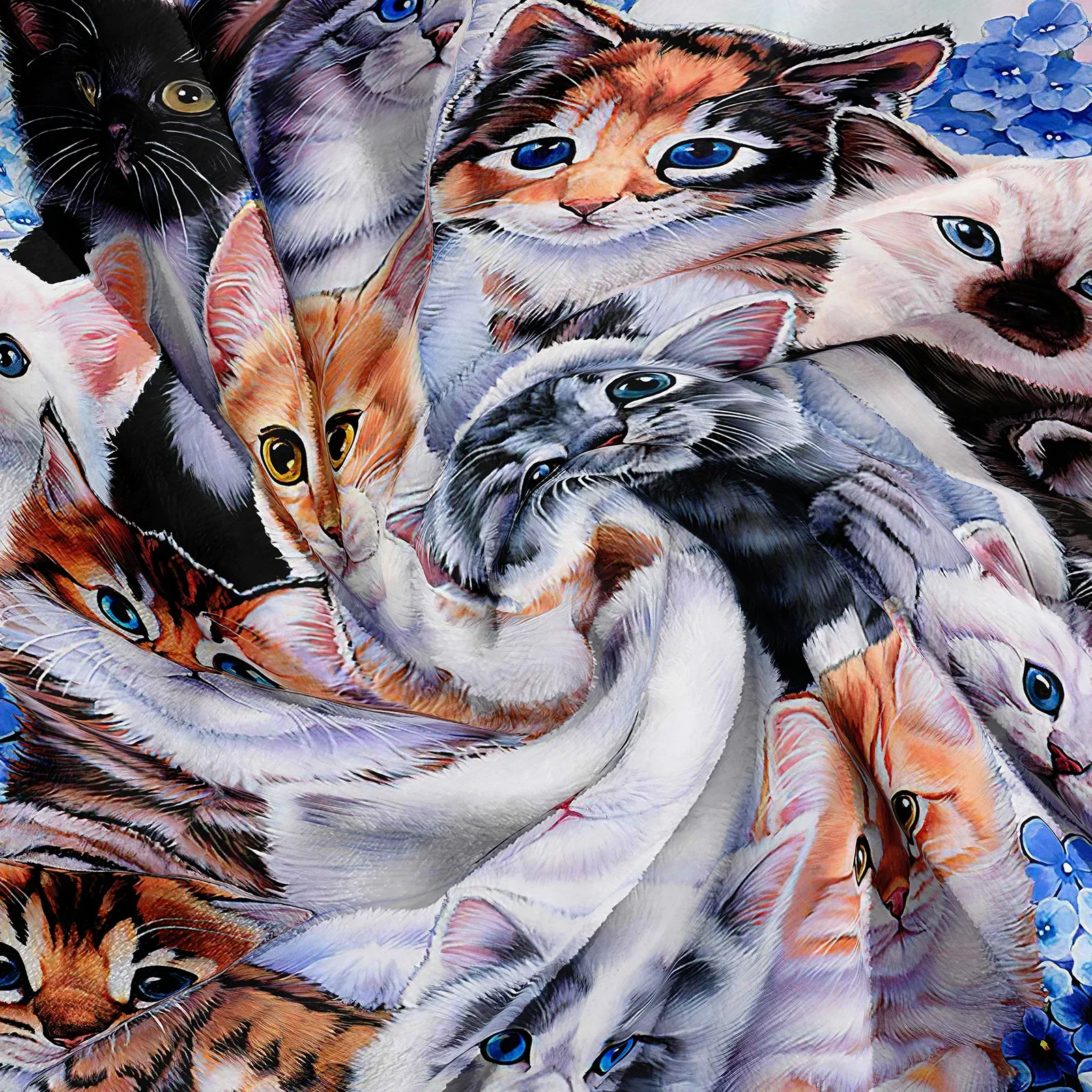 Cute Cat Microfiber Blanket Super Soft Throw Blankets For Bed Bedspread Sofa Decorative Camping Picnic Winter Warm Blanket 2