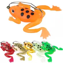 

5Pcs 45mm 3g Pesca Soft Frog Fishing Lure Artificial Bait Silicone Frog Lures Swimming Bait with Treble Hooks Fishing Tackles
