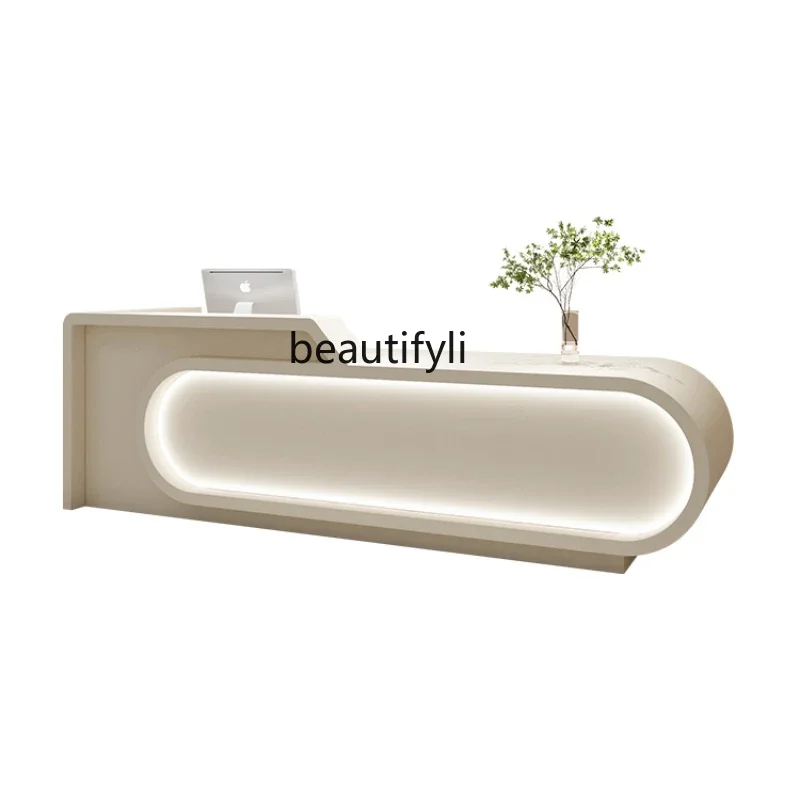 

Salon Company Organization Cashier Reception Front Desk Women's Clothing Store Medical Beauty Bar Modern Hair Salon Cabinet