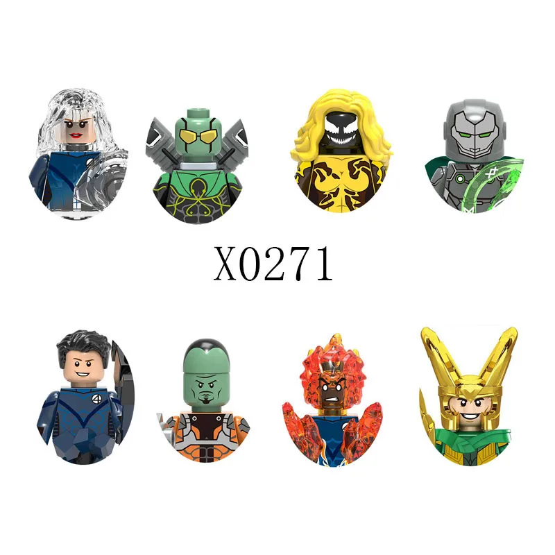 HEROCROSS X0271 Loki Building Blocks  Hero Anime Bricks Dolls Mini Action Toy Figures Assemble Blocks Children Gifts