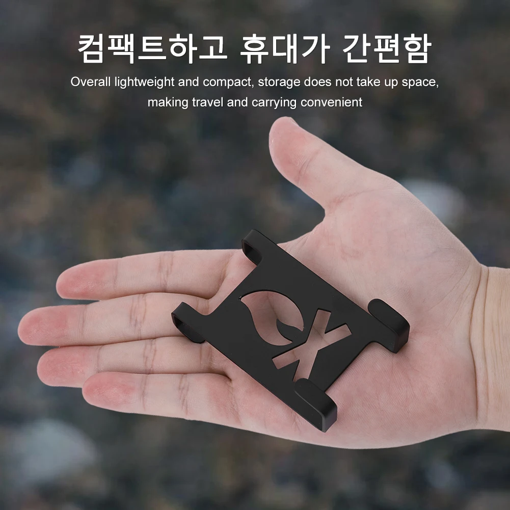 Flat Burner Extension Holder Stainless Steel Gas Canister Hanging Hook Portable Butane Gas Tank Hanger Clip for Outdoor Camping