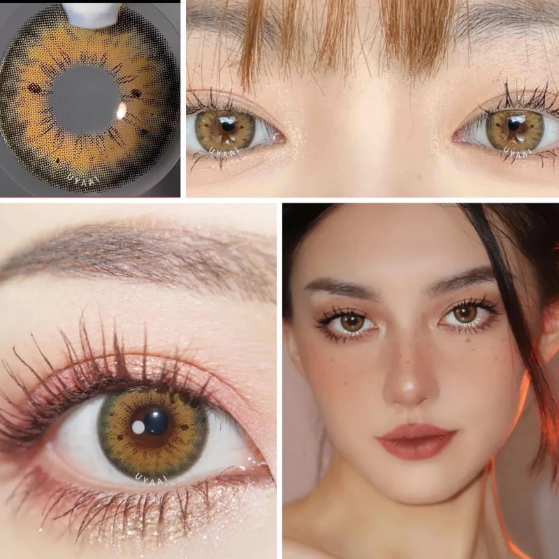 Uyaai 1 Pair Prescribed Colored Contact Lenses For Beautiful Pupil Eyes