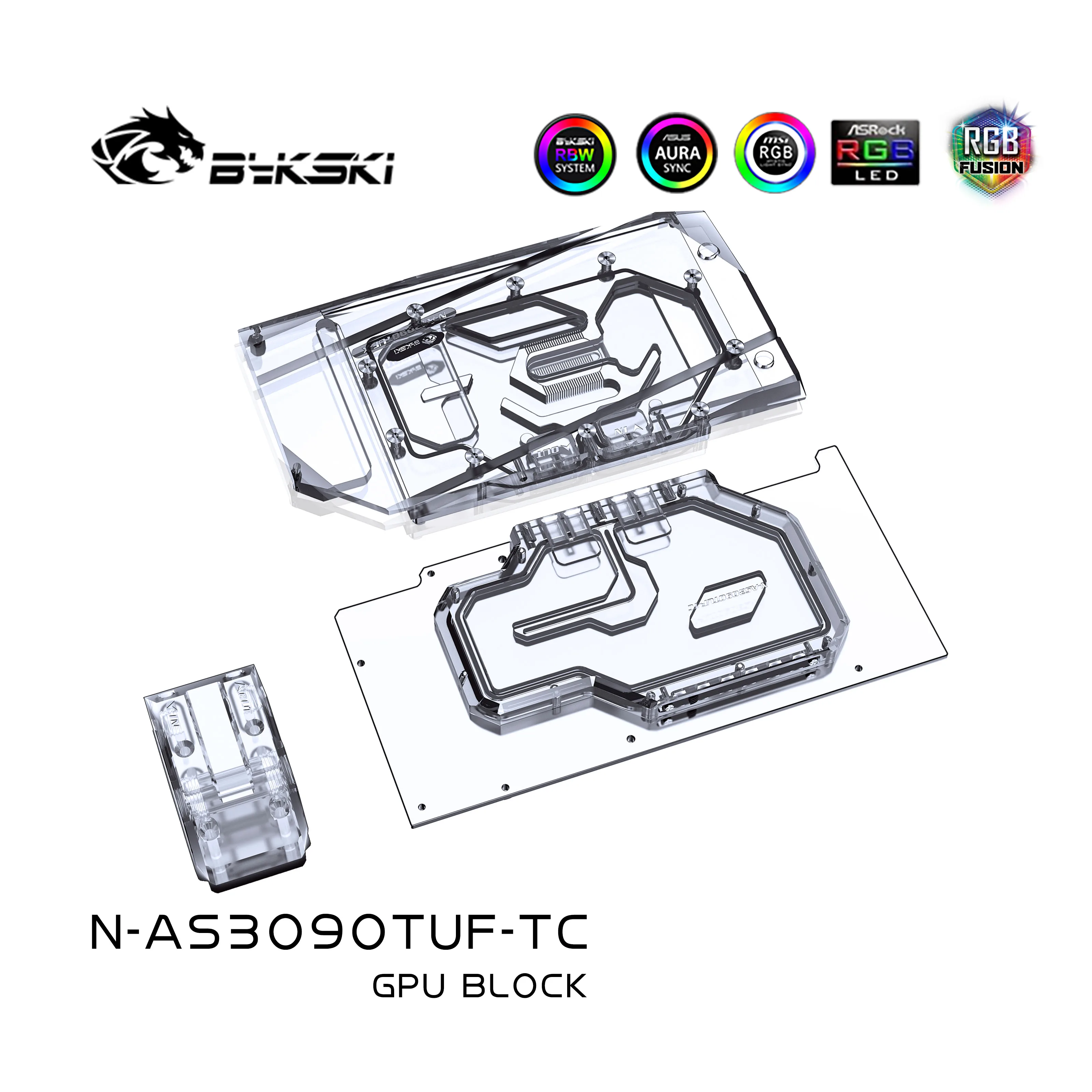 Bykski Water Block use for ASUS TUF RTX 3080 / 3090 10G / 24G