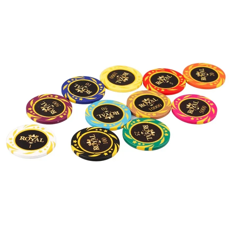 Poker Chips Clay Metal Stickers Coins 5 Pcs Entertainment Club Games Whirlwind Texas Poker Casino Chess Card Accessories